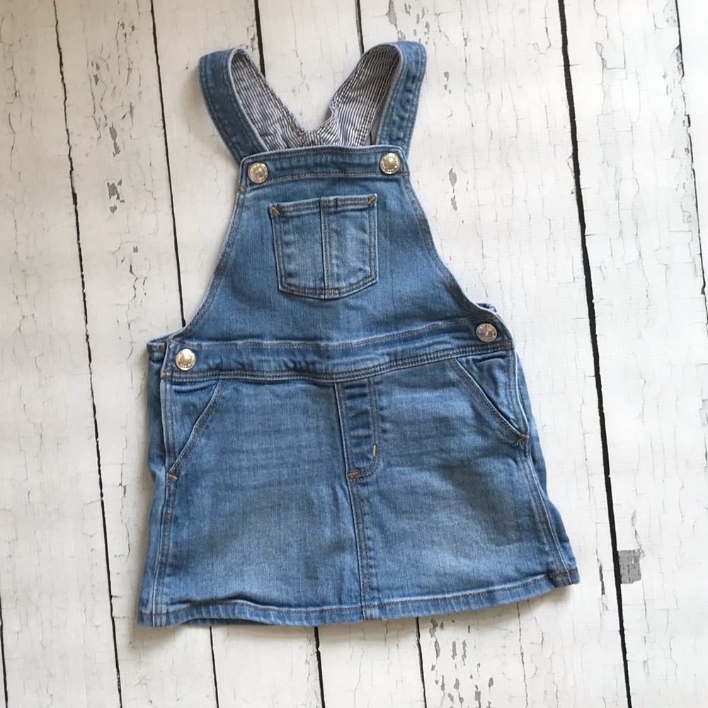 Denim overall dress